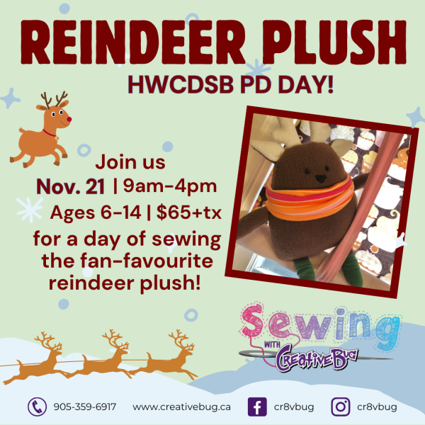 Reindeer Plush HWCDSB PD Day!