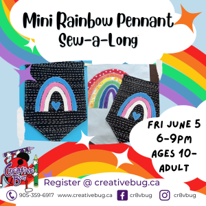 Mini Rainbow Sew-a-Long Fri June 5 | 6-9pm | Ages 10-Adult