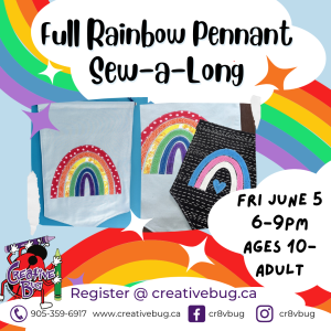 Full Rainbow Sew-a-Long Fri June 5 | 6-9pm | Ages 10-Adult