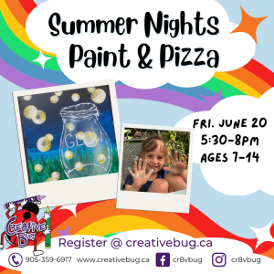 Summer Nights Paint, Pizza & S'mores Fri June 20