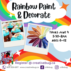 Rainbow Paint & Decorate Night Thurs June 4